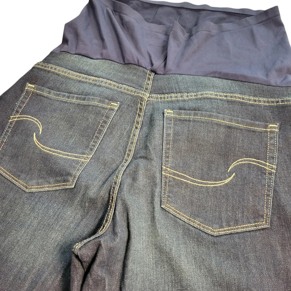NWT Signature Gold Levi's Dark Wash Maternity Bootcut Jeans Women XL - Picture 3 of 9